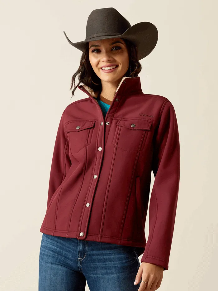 Ariat 10053011 Womens Berber Back Softshell Jacket Tawny Port