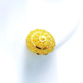 Beaded Flower 22k Gold Tops