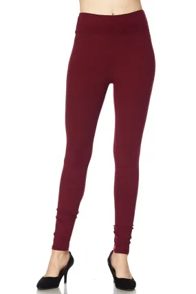 Burgundy Yoga Band Leggings