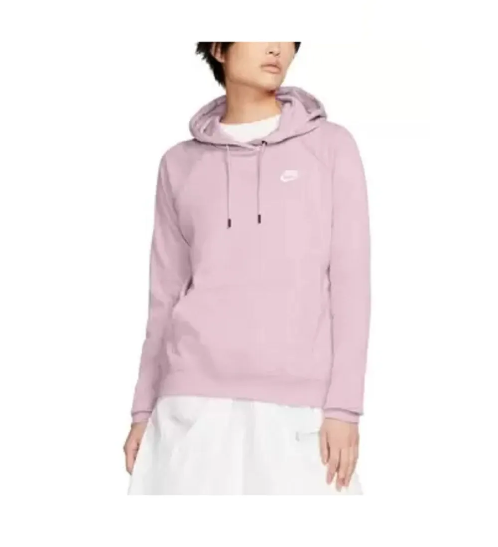 Improved Title: Nike Womens Sportswear Essential Fleece Hoodie, Large, Pink - Defective Item