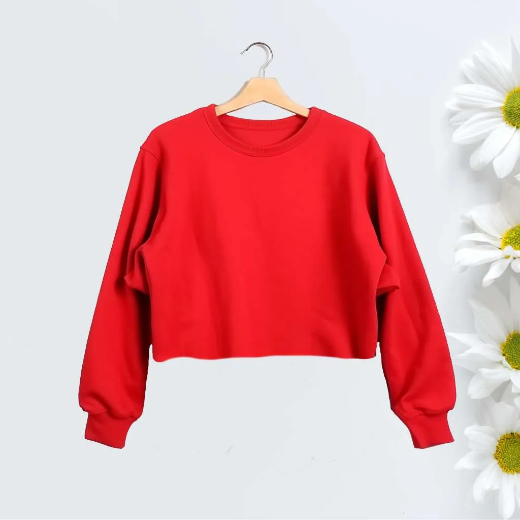 Cropped Crewneck Sweatshirt | Oversized Crop Sweatshirts