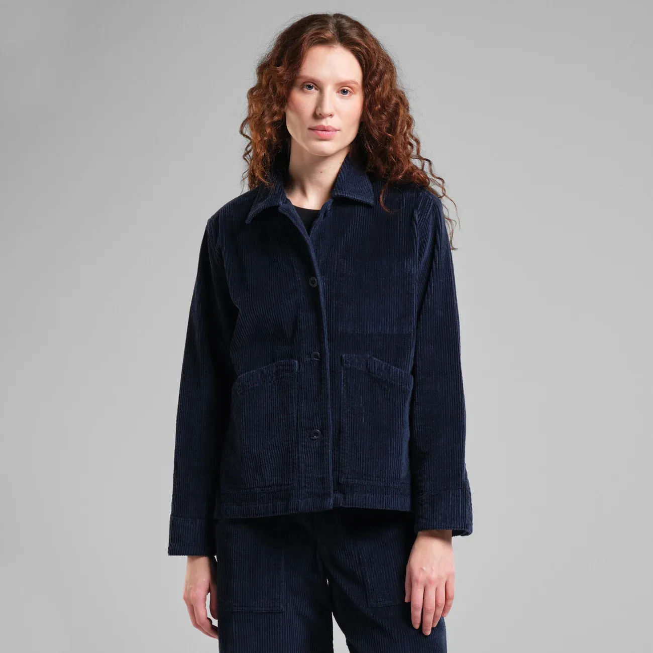 DEDICATED Stiby jacket corduroy navy women