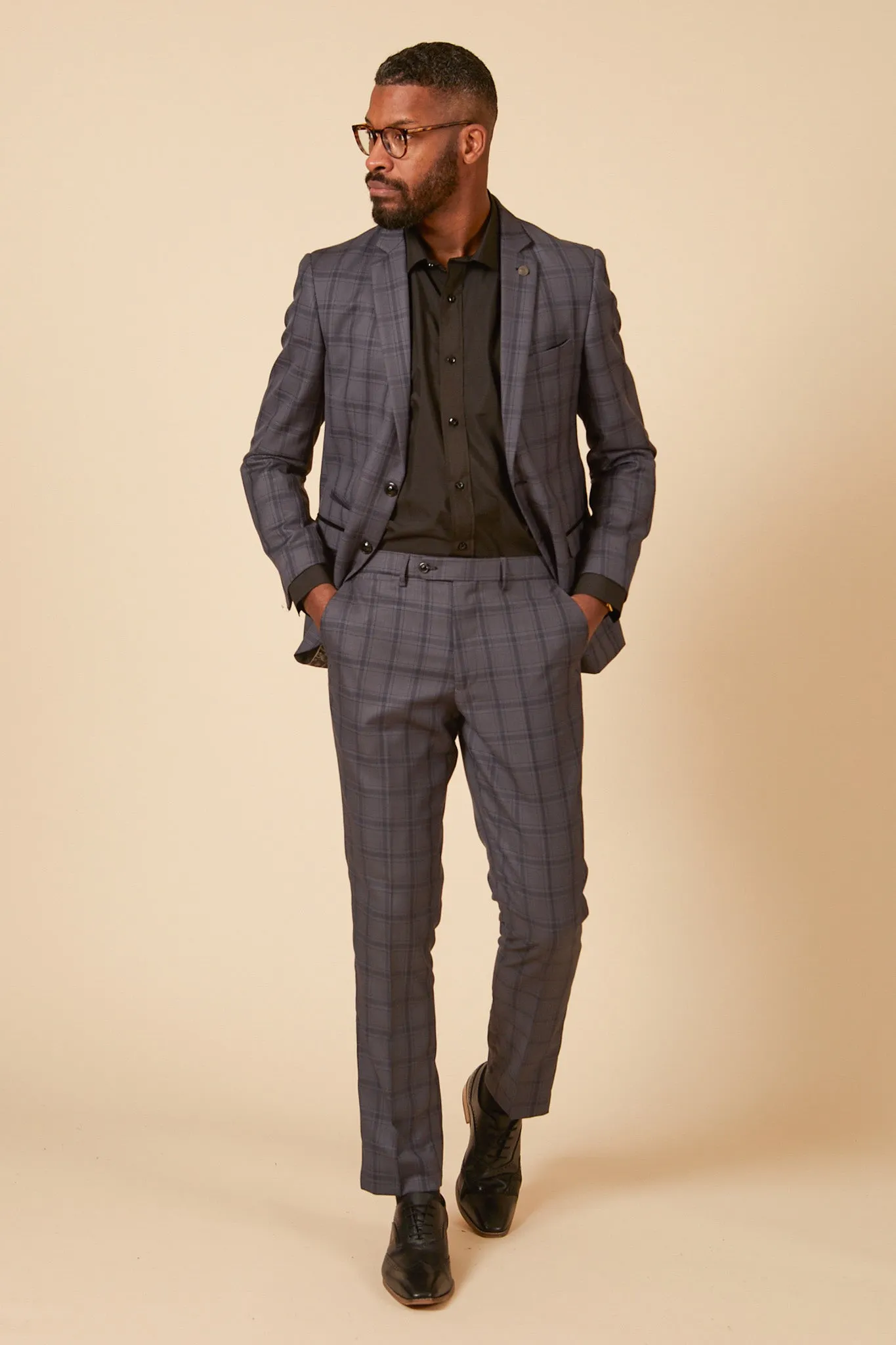 JOSE - Grey Check Blazer