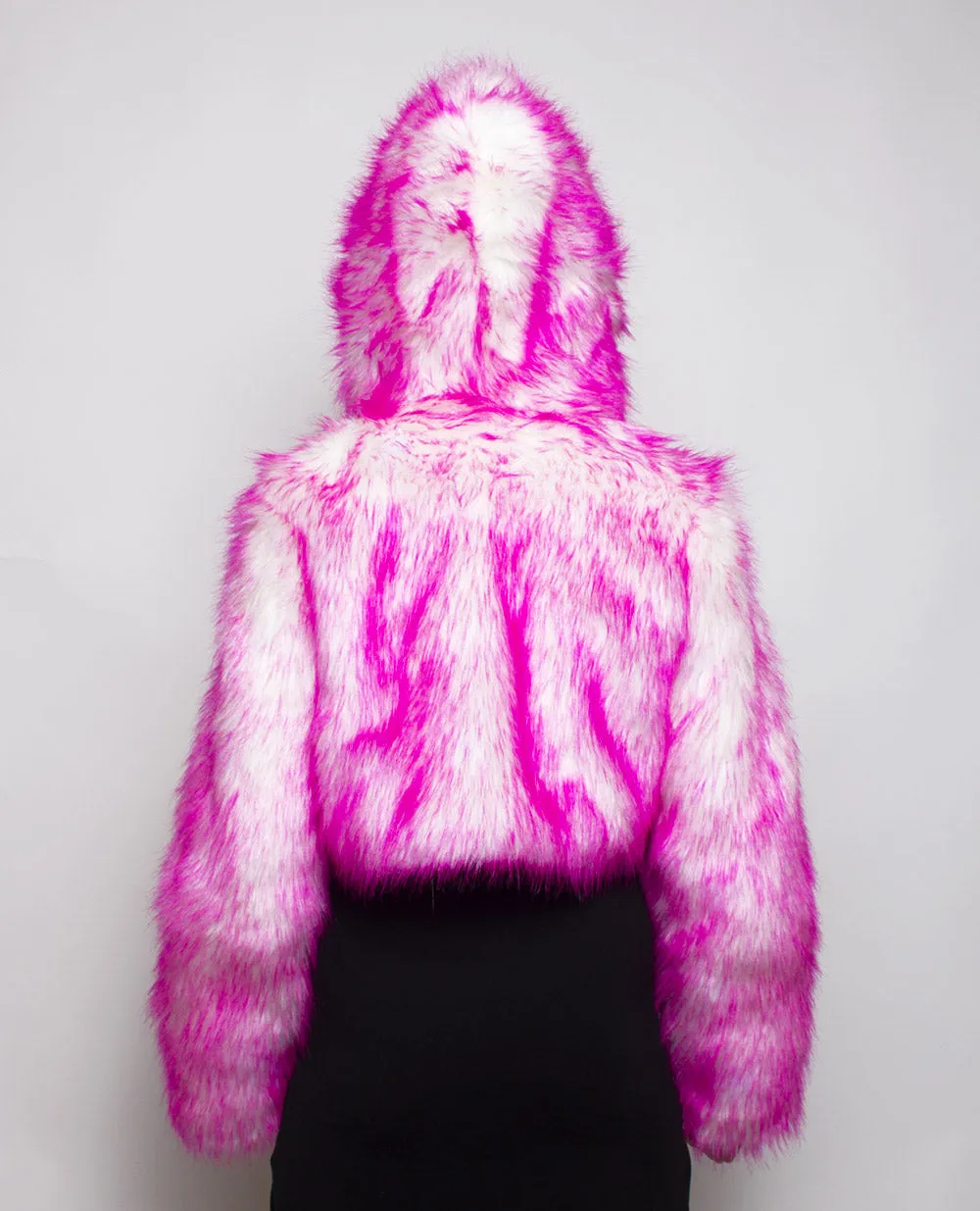 LED CROP FUR JACKET