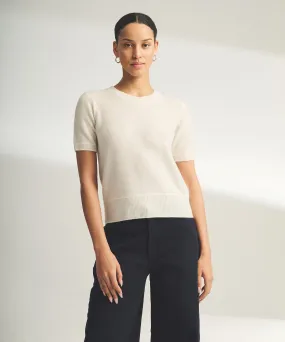 Lightweight Cashmere Short Sleeve Sweater