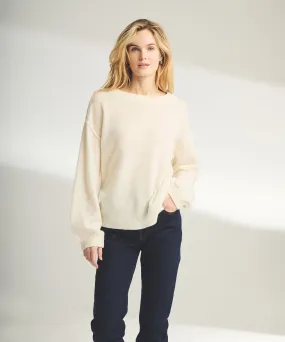 Lightweight Reversible Cashmere Wide Neck Sweater