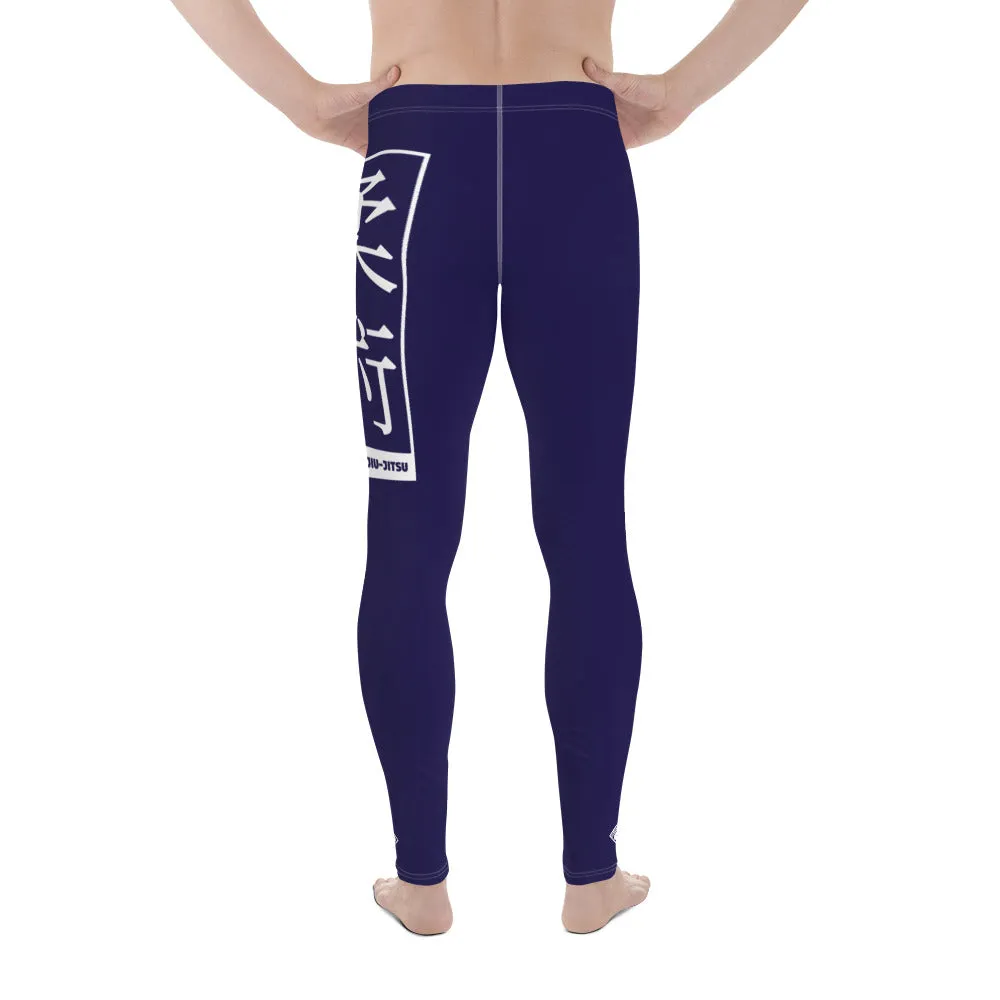 Men's Athletic Workout Leggings For Jiu Jitsu 002 - Midnight Blue