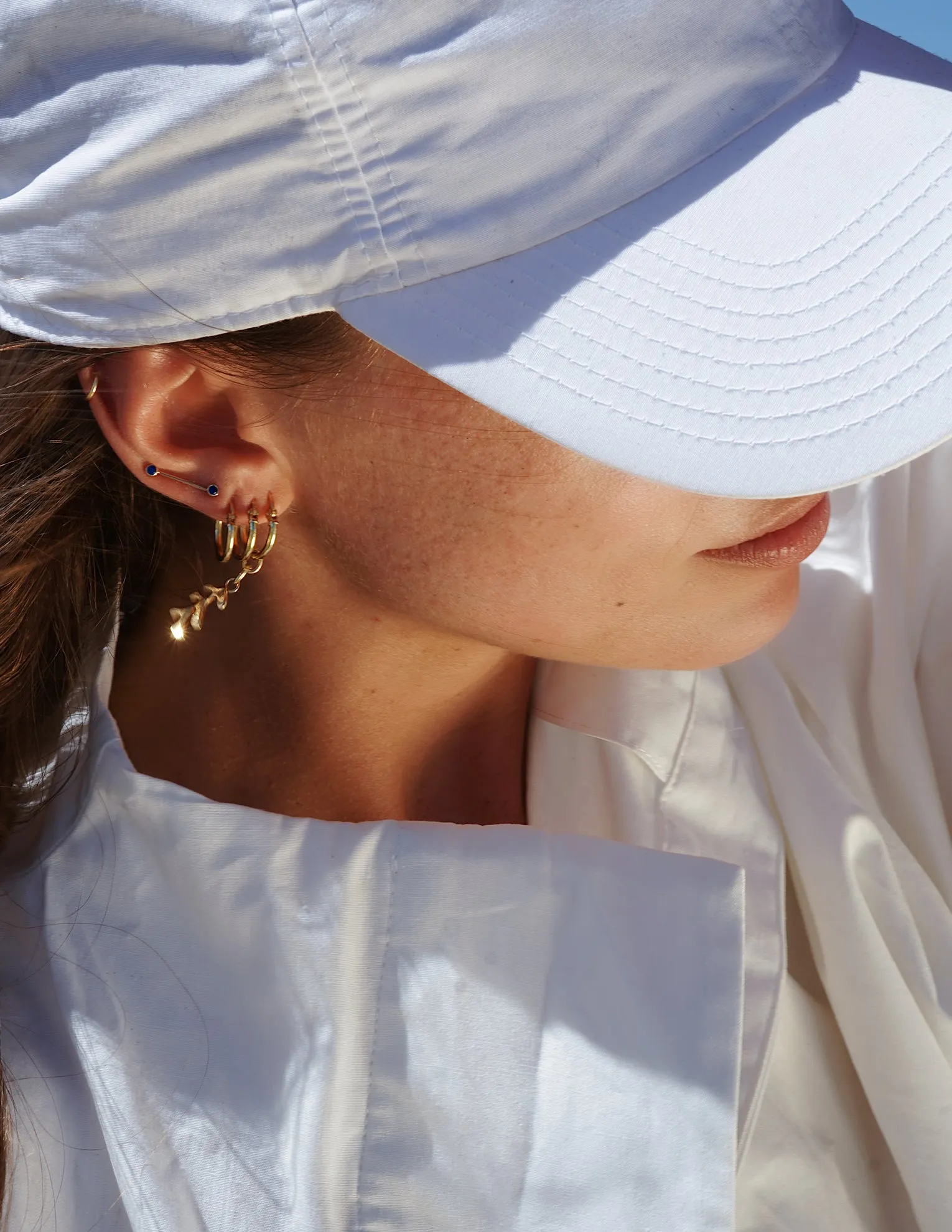 Sage Hoop earring <br>Gold Vermeil