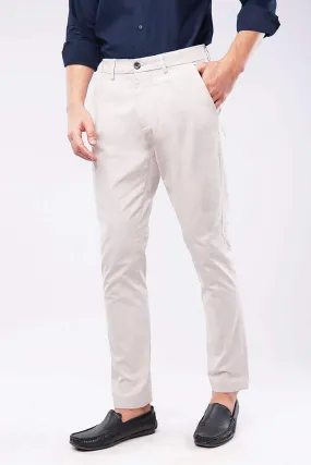 Slim Fit Chinos - Ash White