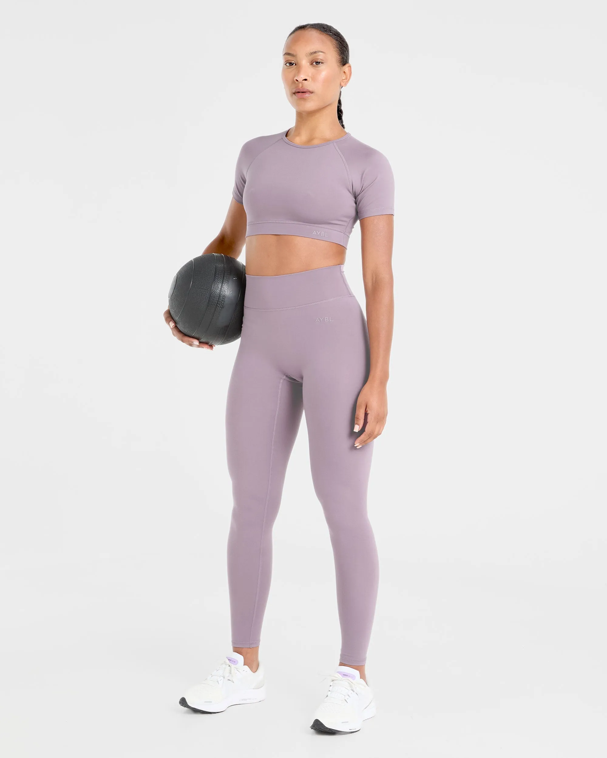 Staple Crop Top - Mauve Purple