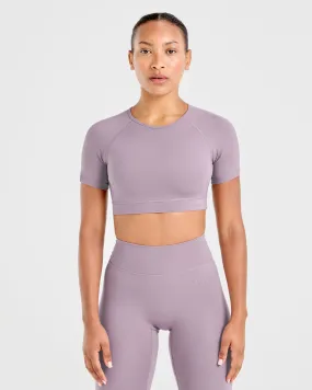 Staple Crop Top - Mauve Purple