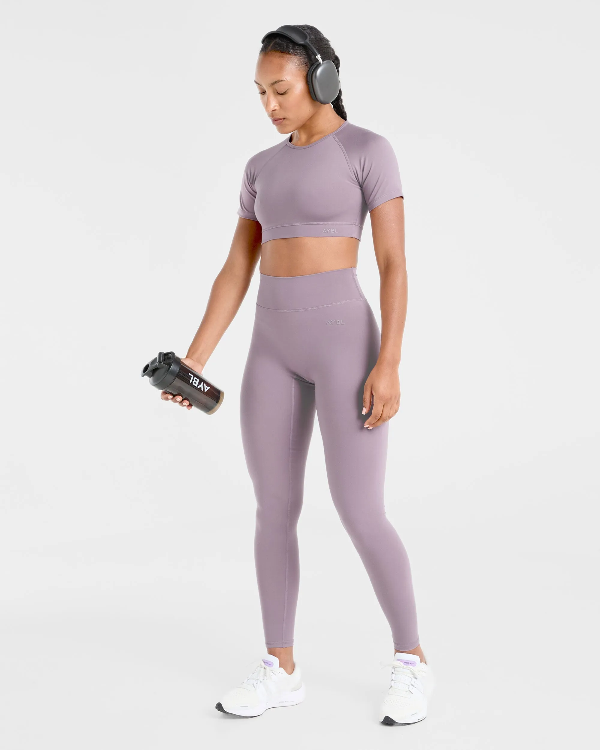 Staple Crop Top - Mauve Purple