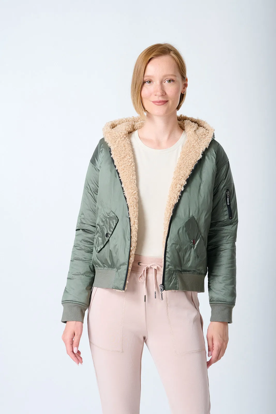 The Sherpa Hood Bomber Jacket